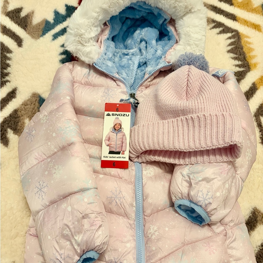 Snozu Kids' Jacket with Hat Pink Girl 6 - Picture 5 of 5